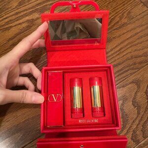 Rosso Valentino Couture Lipstick Set 100R 107A 22R Refillable NIB